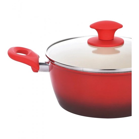 Caçarola 22cm 3,24 Litros 3.7mm Indução Ceramic Class Rubi